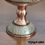 قندان مسی خاتم کاری پایه دار و بدون پایه - Image 4