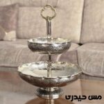 دو طبقه کروم طرح دیبا ( طبقه پایین مناسب میوه ، طبقه بالا مناسب شکلات و آجیل )