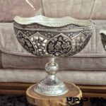 میوه خوری مسی آب نقره و قلم مدل آرون