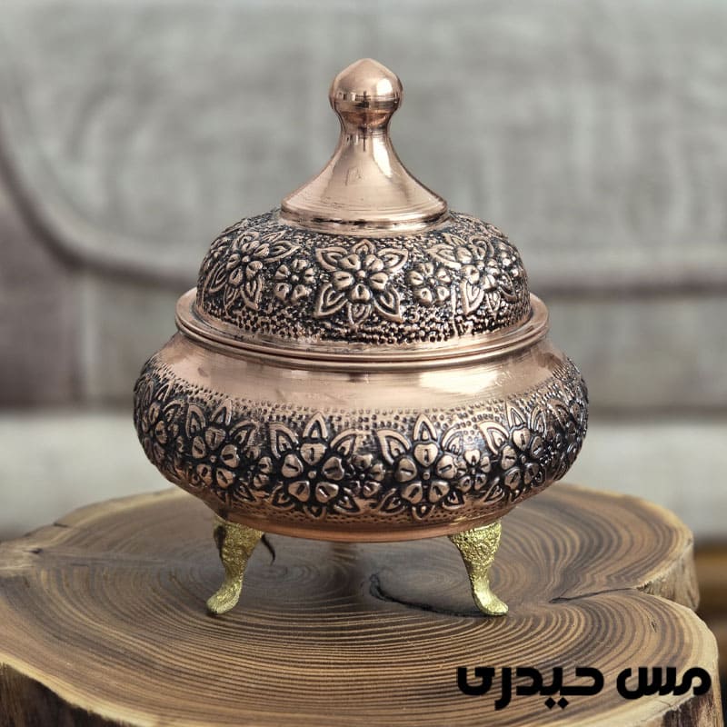 قندان مسی مدل رز آرشیدا ( سه پایه )