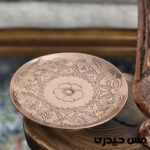 گلاب پاش مسی قلم کاری هیلدا با لگن زنجان - Image 4