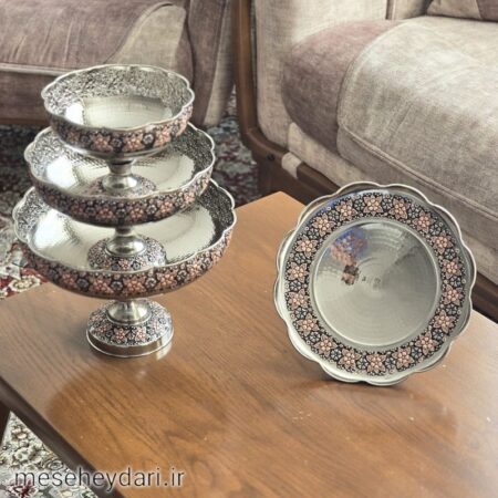 ست پذیرایی کروم تراش 4 پارچه طرح فاخر ( ساخت زنجان )