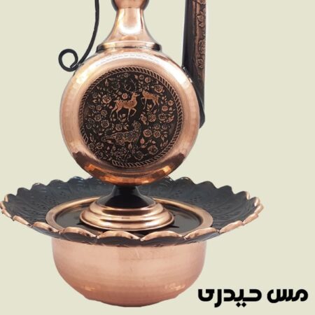 آفتابه لگن دکوری مسی سیاه قلم