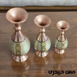 گلدان مسی خاتم کاری مدل شیپوری ( 16 ، 20 و 25 سانتی ) - Image 3