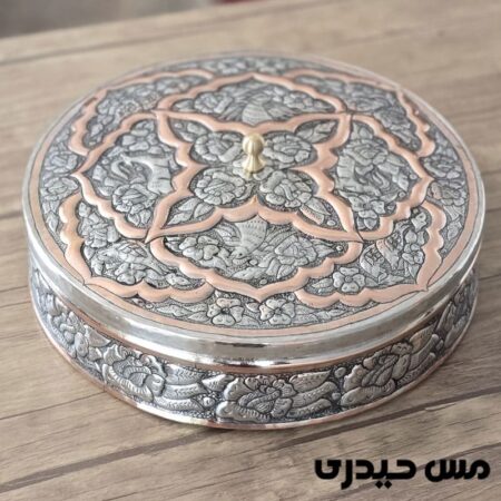 جا ادویه مسی تمام دست ساز قلم کاری شده