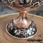 شکلات خوری مسی پایه دار الماس تراش شقایق - Image 5