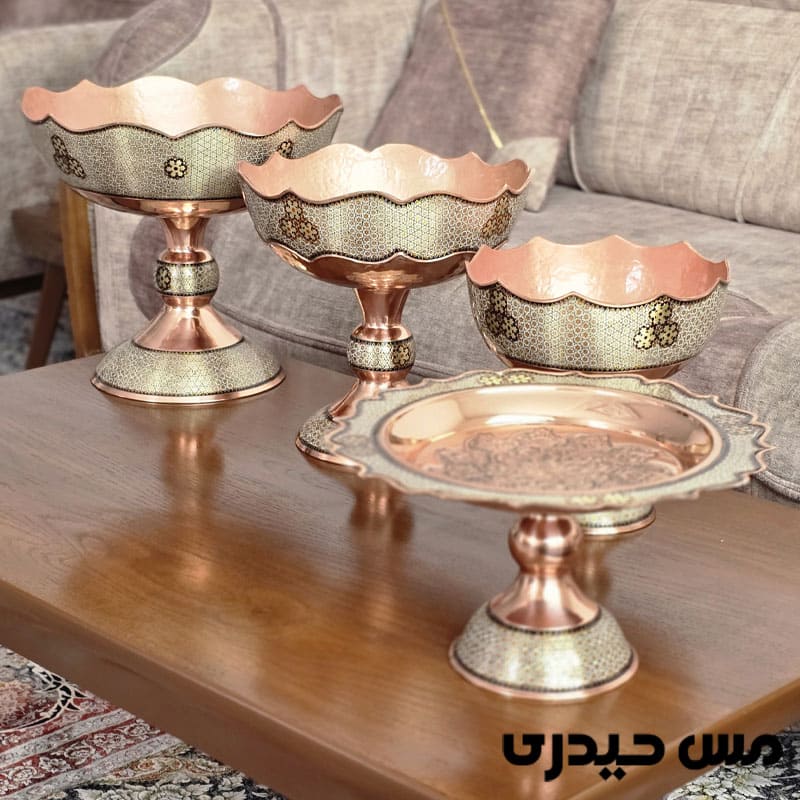 سرویس پذیرایی خاتم کاری مدل هیراد