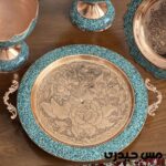 سینی فیروزه کوبی مدل هیراد - Image 2