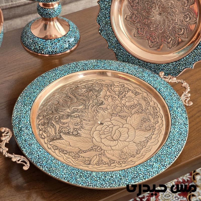سینی فیروزه کوبی مدل هیراد