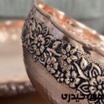 شکلات خوری مسی سه پایه مدل حریر زنجان - Image 2