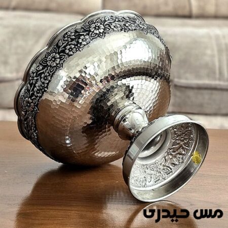آجیل خوری کروم پایه بلند مدل حریر زنجان