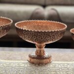 ست پذیرایی 4 پارچه مسی پایه بلند مدل ماهک زنجان - تصویر 4