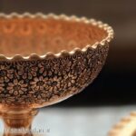 شکلات خوری مسی پایه بلند مدل ماهک زنجان - تصویر 3